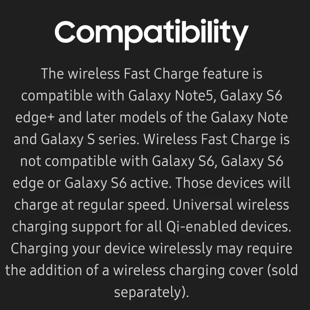 Samsung wireless phone charger cord fast charger box black